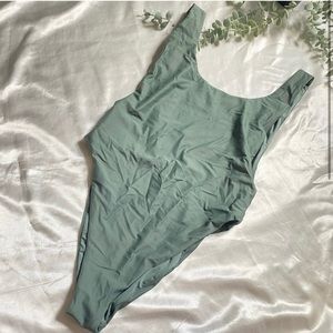 Aerie One Piece Saje Green Bathing Suit Large